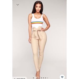 Khaki skinny dress pants